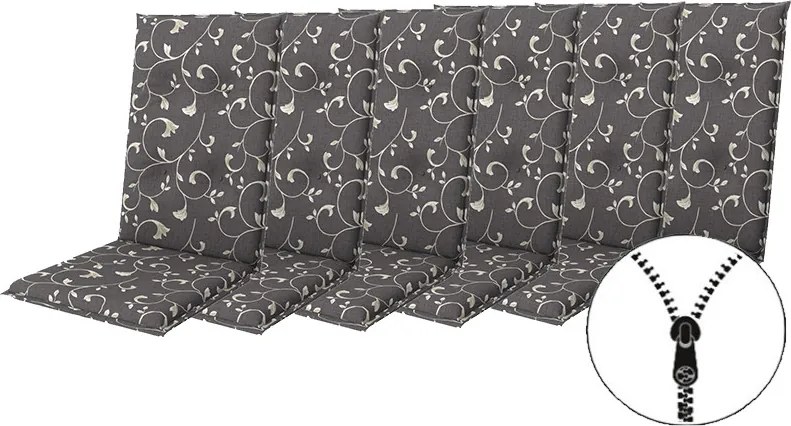 Doppler LIVING 2097 - set 6 szt. poduszek na fotel z wysokim oparciem