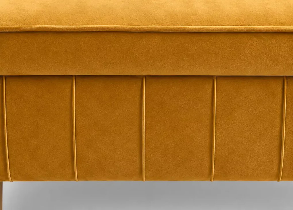 Tapicerowany podnóżek Lorento 90 cm z przeszyciami