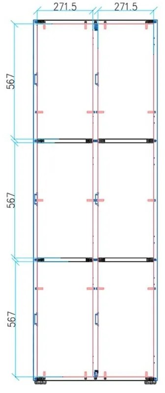 Drewniana szafka skrytkowa S4, 6 schowków, demontaż, zamek cylindryczny, szary/buk