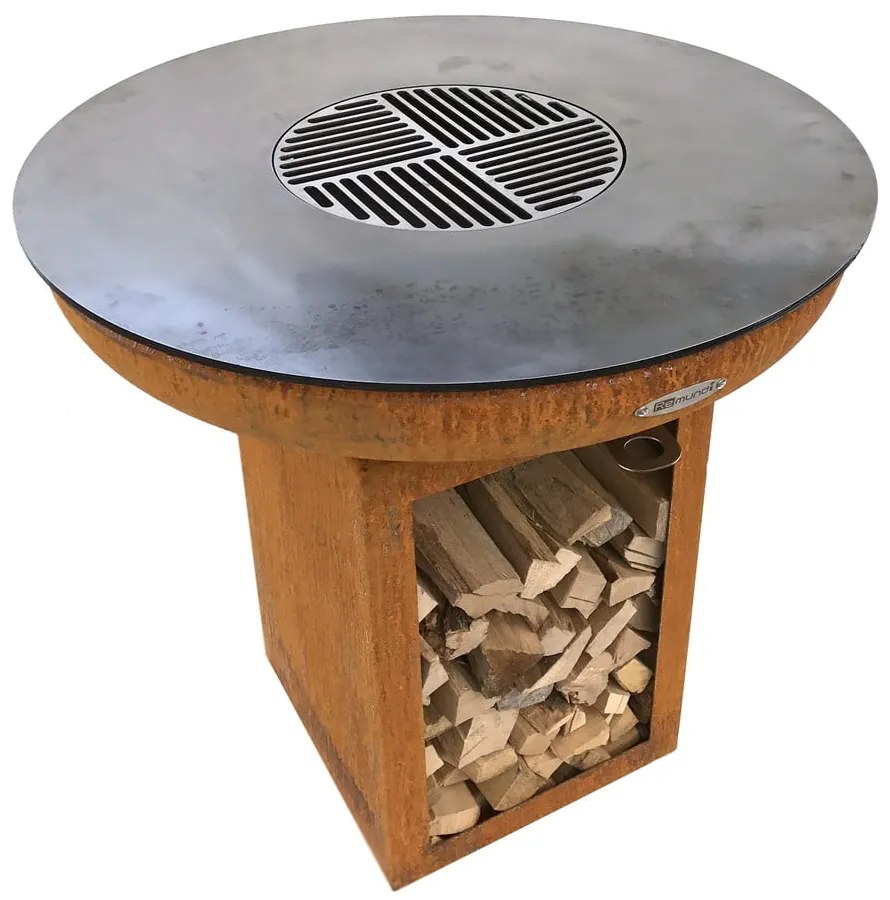 Brązowy grill zewnętrzny na węgiel Remundi Carus S, ø 62 cm