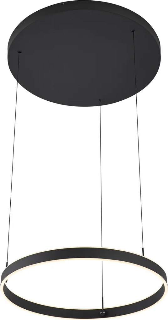 Designerska lampa wisząca czarna z 3-stopniową regulacją ściemniania - Titmus