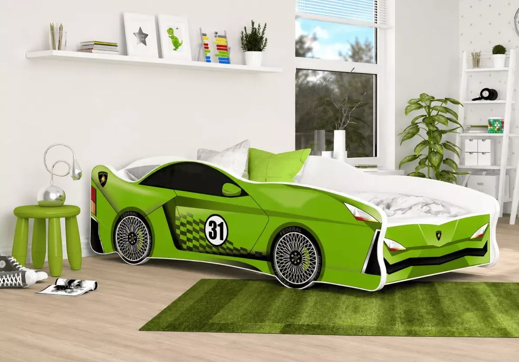 Łóżko dziecięce Spidi II auto 80x160 – łóżko wyścigówka dla chłopca i dziewczynki