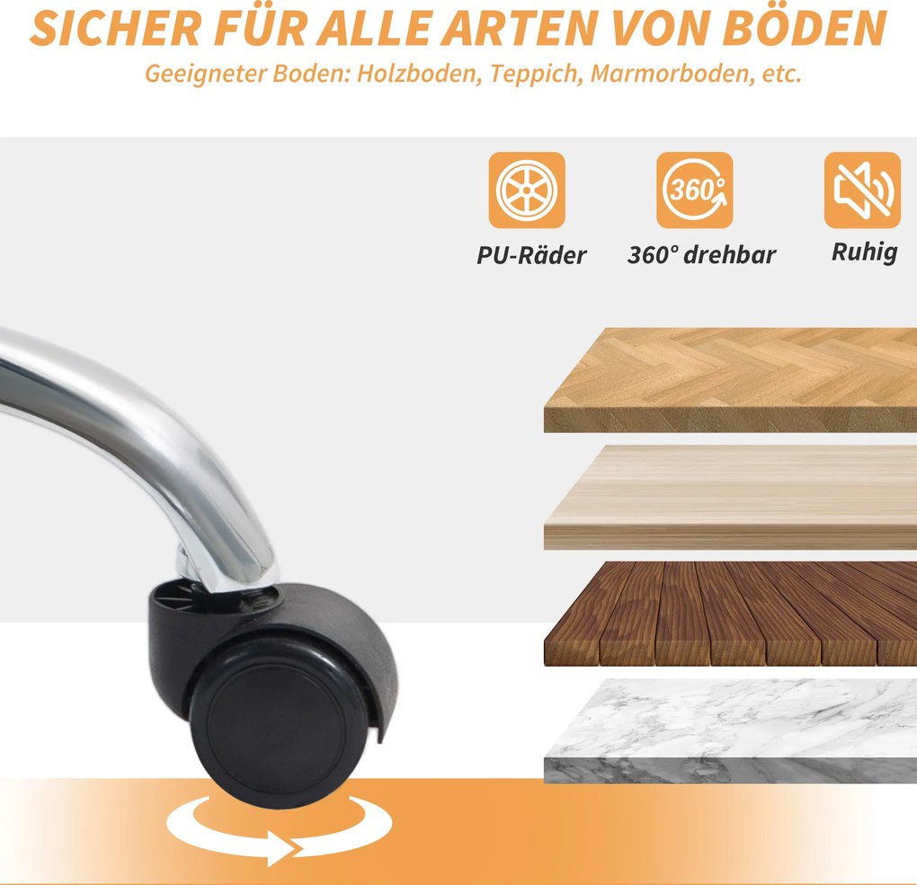 HOMCOM Ergonomiczny fotel biurowy z wsparciem lędźwiowym, składany podłokietnik, delikatny brązowy podnóżek