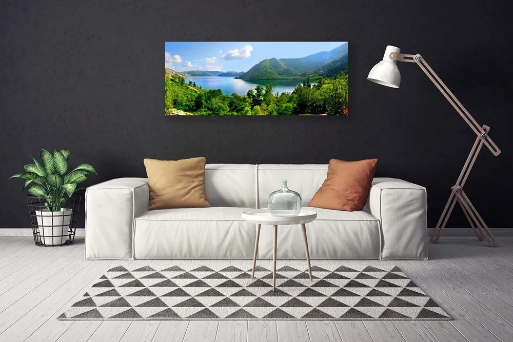 Duży obraz na płótnie Panorama Alpejskiej Natury