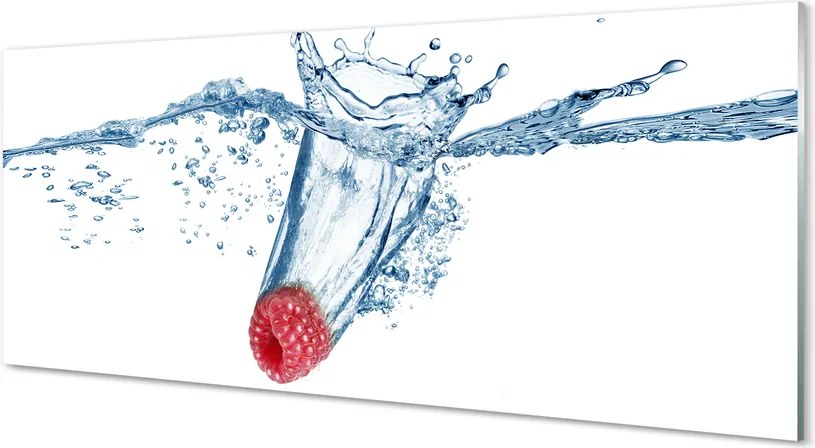 Szklany Panel Malina w Wodzie