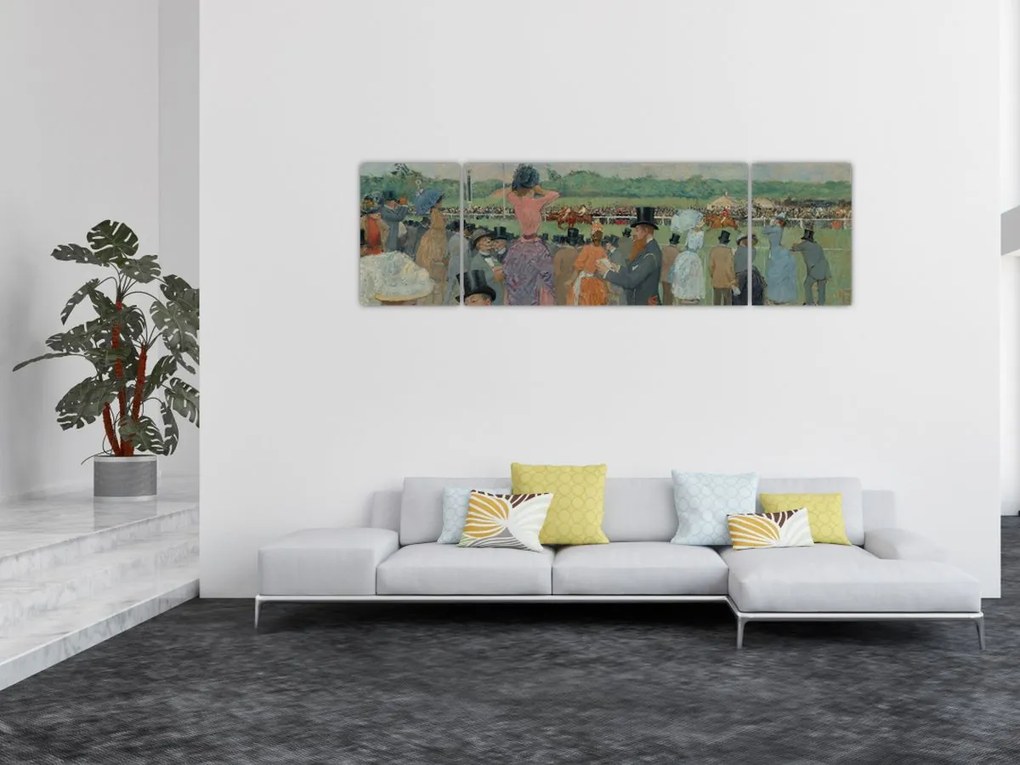 Obraz - Jean-Louis Forain, The Races at Longchamp, reprodukcje (170x50 cm)