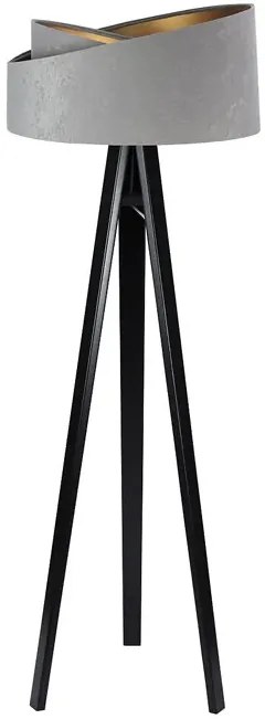 Szaro-czarna nowoczesna lampa stojąca trójnóg - 4X S025 K6-C39