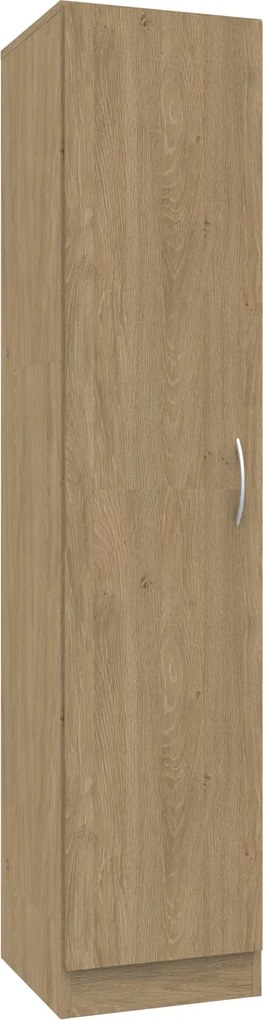 Jednodrzwiowa szafa biurowa na klucz Simple z półkami, 40x40x185 cm, index 40-5P-1F5