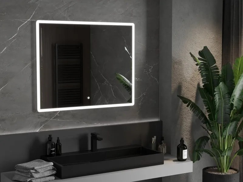 Mexen Navia lustro łazienkowe podświetlane 100 x 80 cm, LED 6000K, antypara - 9803-100-080-611-00