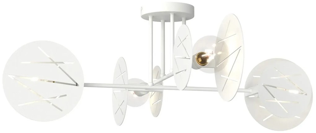 Biała loftowa lampa sufitowa 6X D154 D6-M59