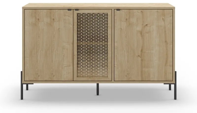 Niska komoda w dekorze dębu 120x80 cm Inca – Marckeric