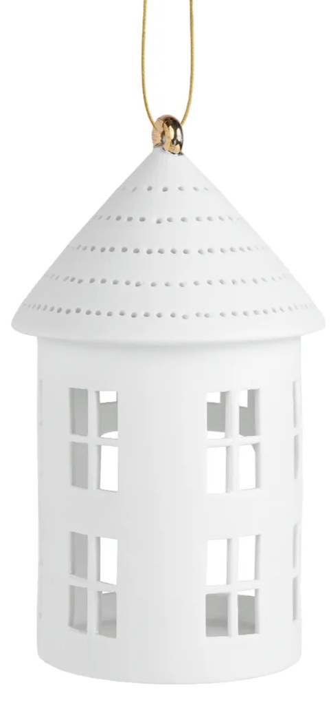 Wiszący porcelanowy świecznik LIGHTHOUSE okrągły - różne rozmiary Wielkość: L