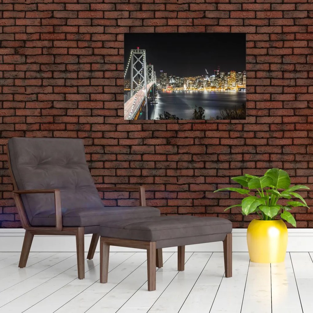 Obraz Brooklyn Bridges i Nowego Jorku (70x50 cm)