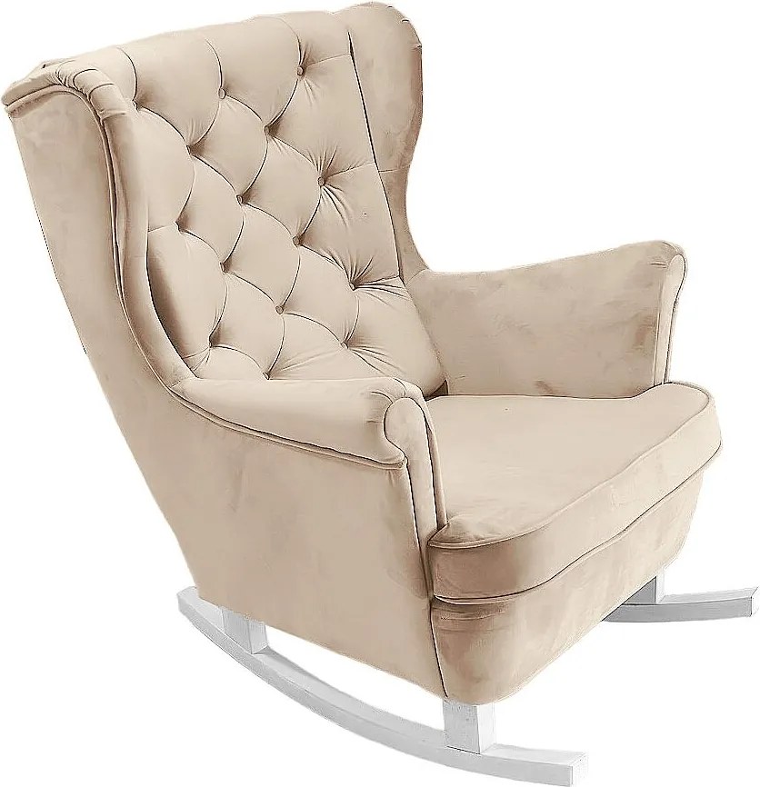 Fotel Relax z Tapicerowanym Siedzeniem i Podłokietnikami, Fotel TV 102x81x95cm Beżowy_29802