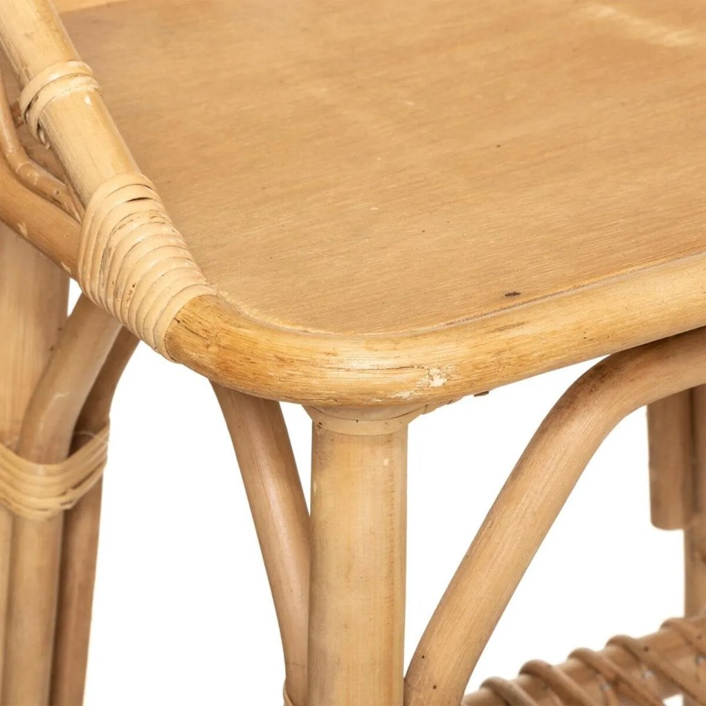 Ozdobna szafka nocna do pokoju dziecięcego, 56 cm, rattanowa