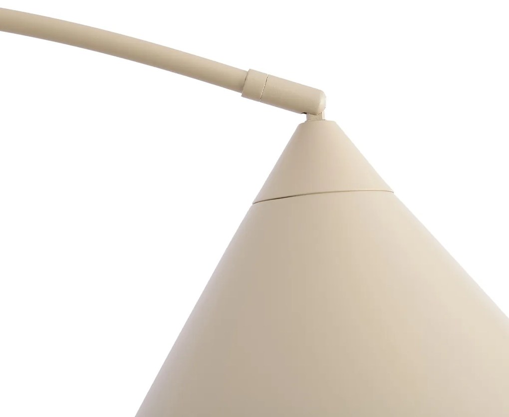Lampa podłogowa w stylu Retro beżowa z białym wnętrzem - Triangolo Retro Oswietlenie wewnetrzne