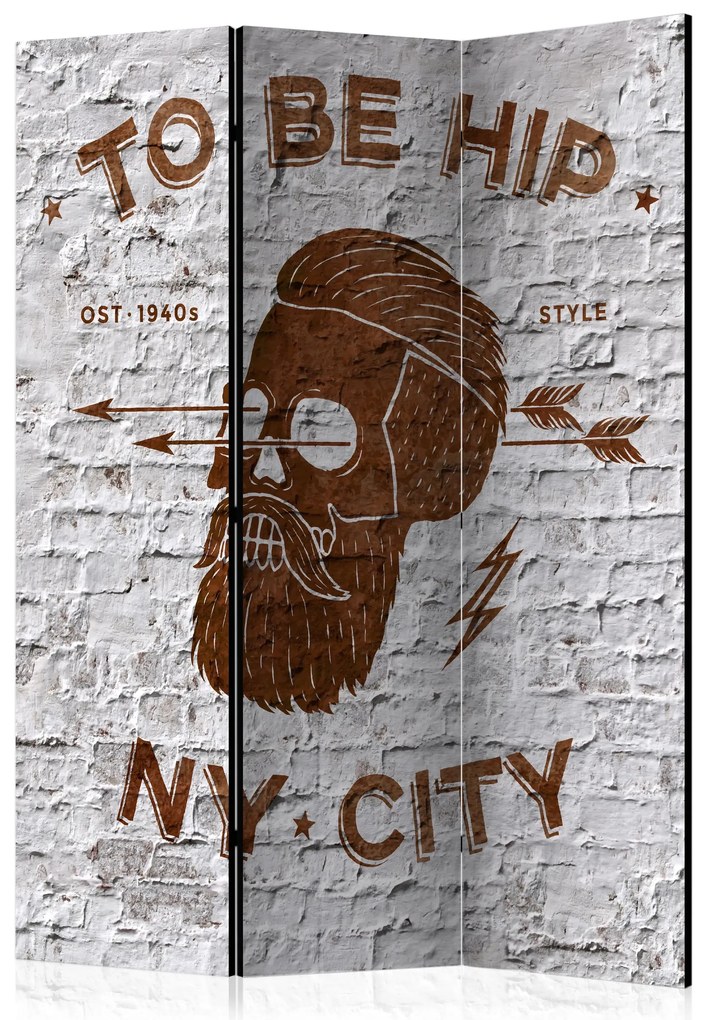 Parawan akustyczny Street art 135x172 cm 3-częściowy szary ARTGEIST B