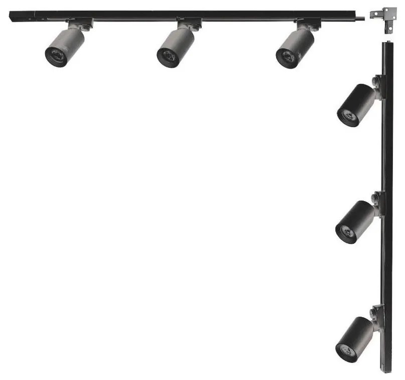 Zuma Line 3566 - Oprawa punktowa w systemie szynowym TORE 6xGU10/35W/230V czarna