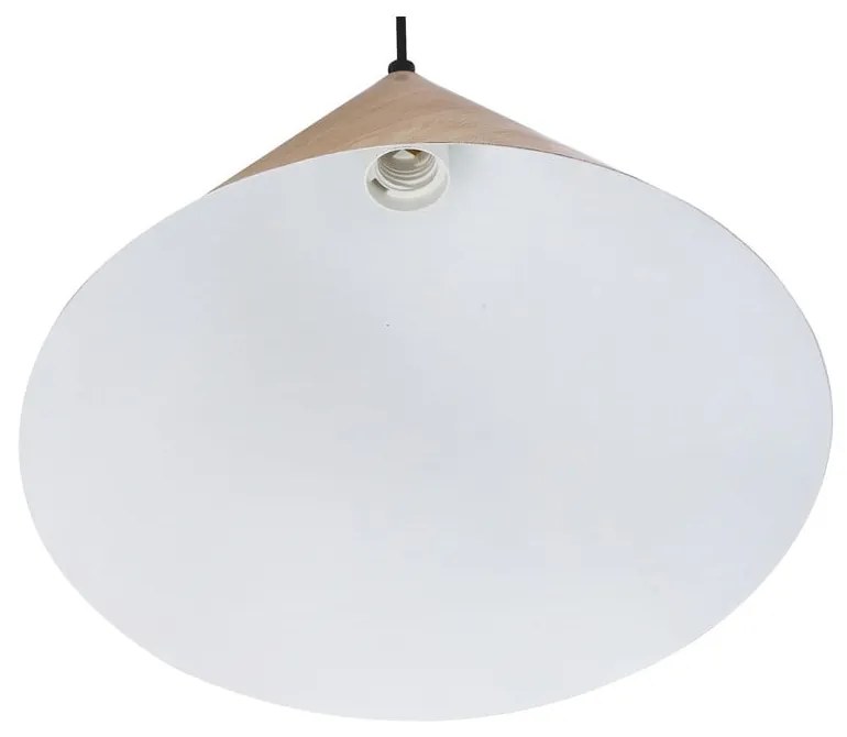 Brązowa lampa wisząca z metalowym kloszem ø 32 cm Dunca – Candellux Lighting