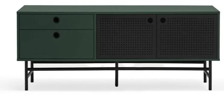 Ciemnozielona szafka pod TV 140x52 cm Punto – Teulat