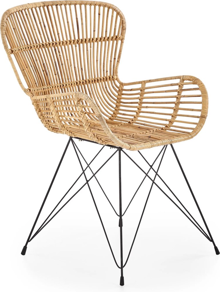 Rattanowe krzesło na stalowych nogach K335