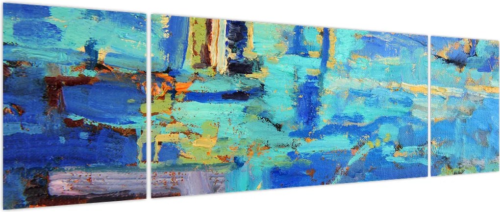 Obraz - Abstrakcyjny obraz olejny (170x50 cm)
