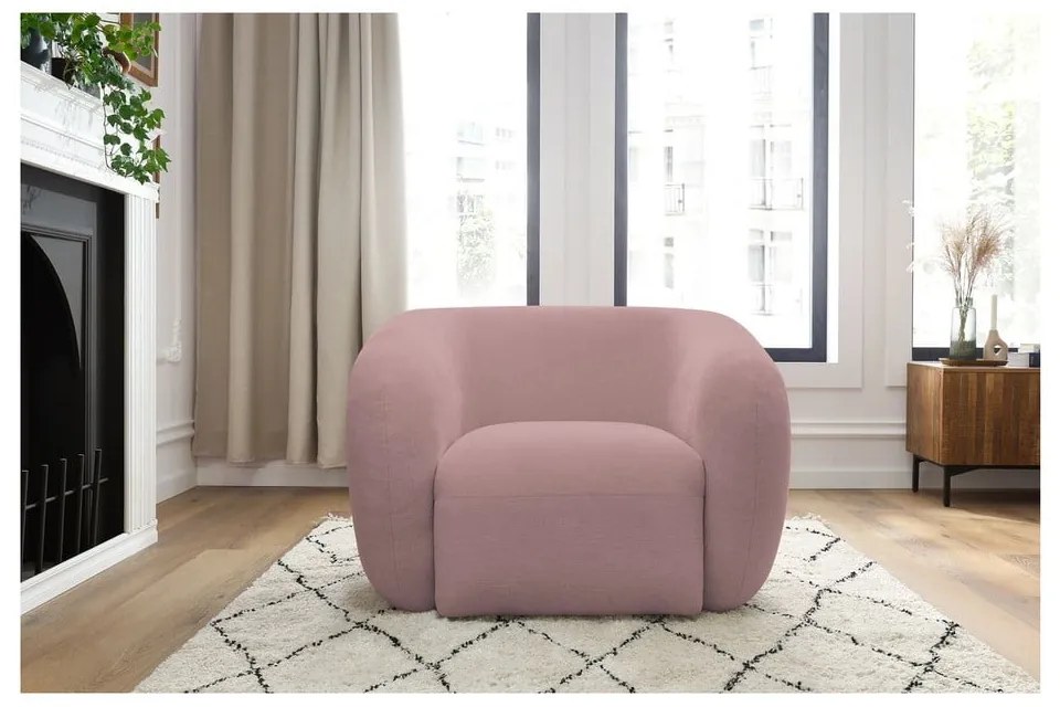 Jasnoróżowy fotel Celine – Bobochic Paris
