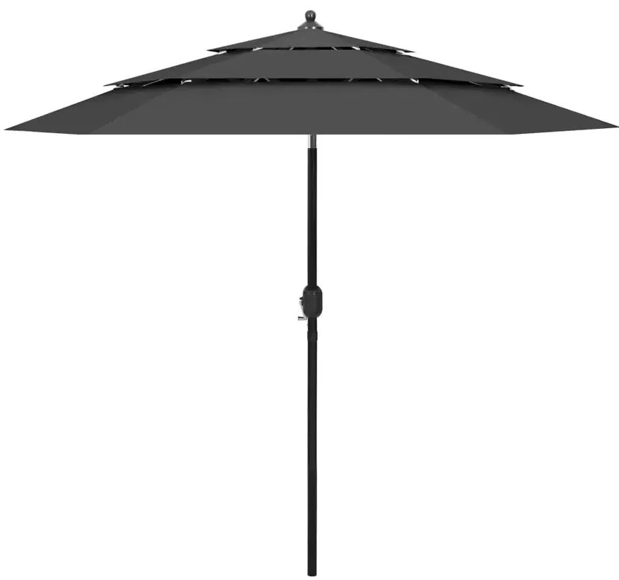 Antracytowy parasol ogrodowy - Asar