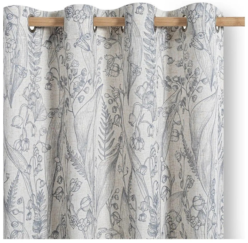 Jasnoszara zasłona 135x250 cm Selvetia – Restilo
