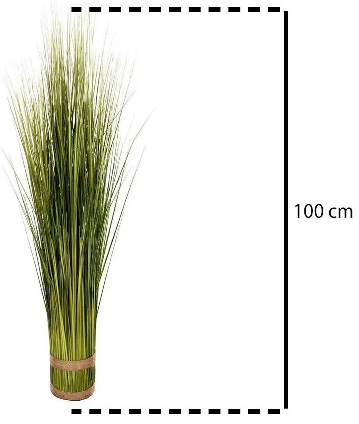 Sztuczne kwiaty do wazonu - trawa ozdobna z jutowym wiązaniem, 100 cm