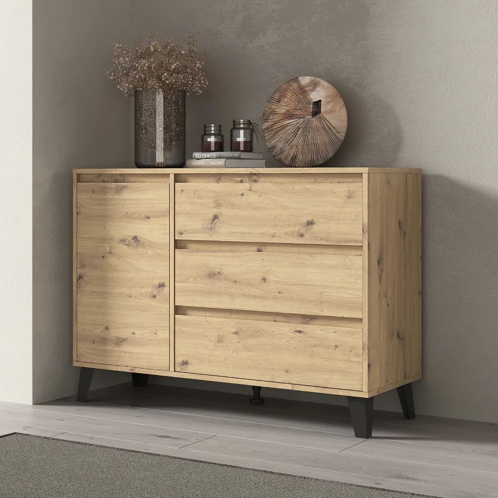 Komoda BOGAN 1D3S, dąb artisan