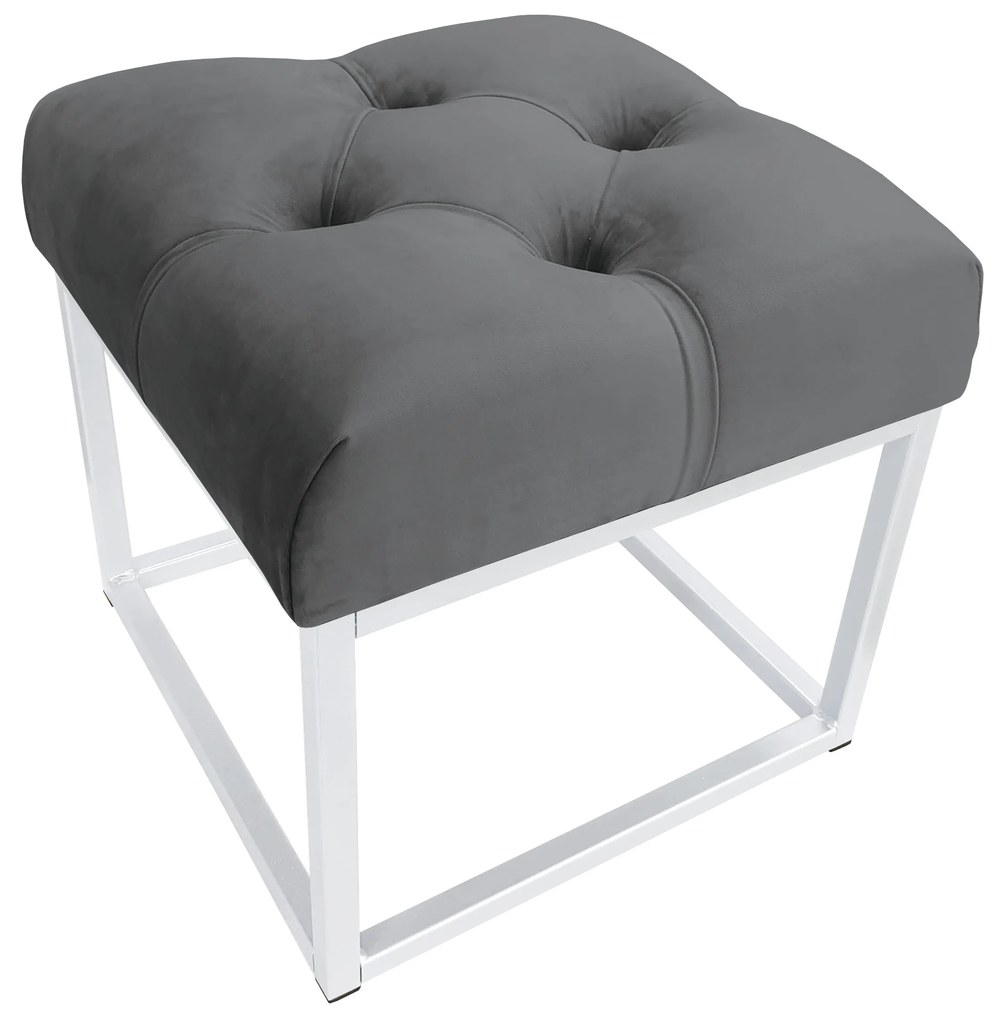 Pufa CHESTERFIELD LOFT ławka postawa biała BL14