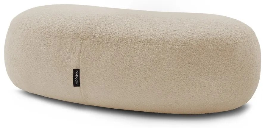Beżowy podnóżek z materiału bouclé Saint-Germain – Bobochic Paris