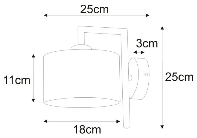 Biały minimalistyczny kinkiet z abażurem 12X S967 E8-T88