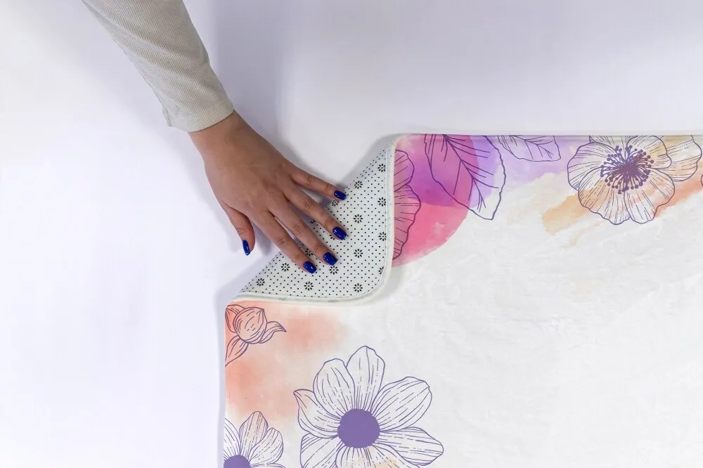 Dywanik pod prysznic Dywanik pod prysznic Kwiaty Akwarele