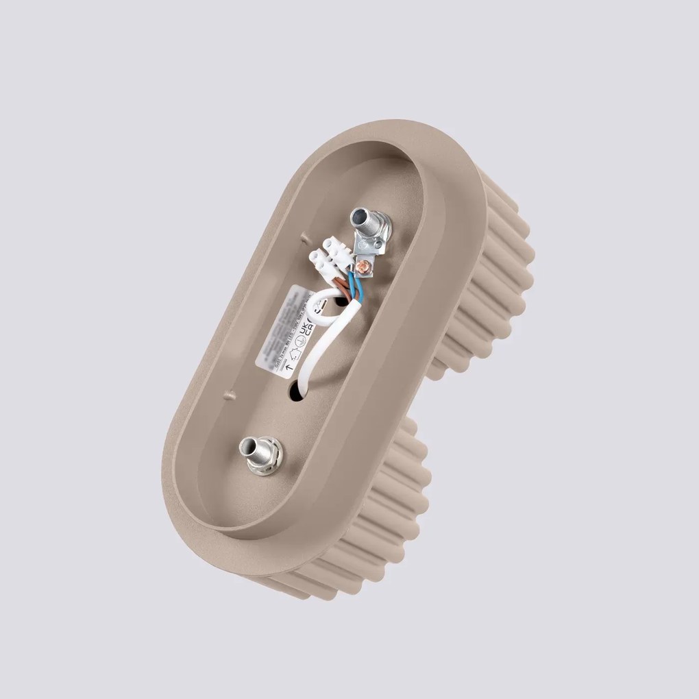 Plafon dwupunktowy AURA 2 taupe GX53 ryflowany SOLLUX  LIGHTING