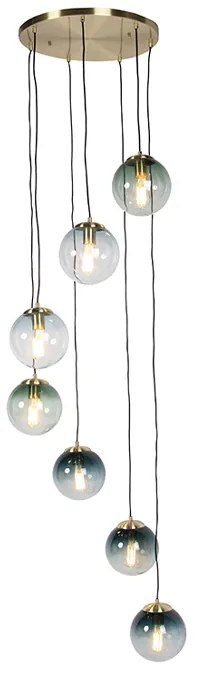 Inteligentna lampa wisząca mosiężna 7-punktowa z WiFi ST64 - Pallon