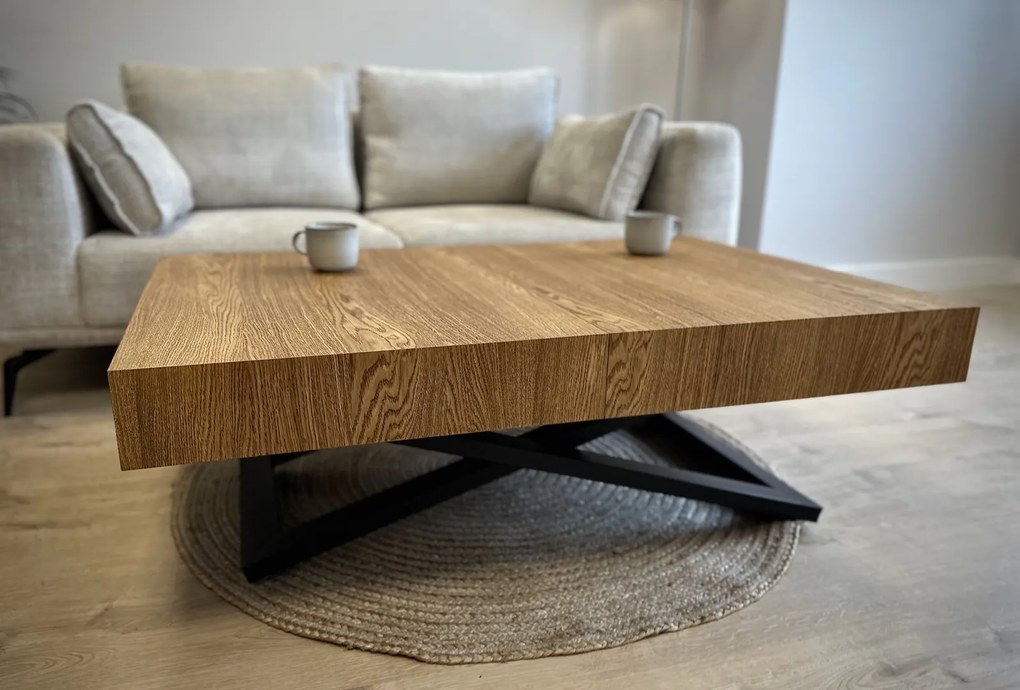 Ławostół podnoszony i rozkładany Sanna U, obłóg dębowy