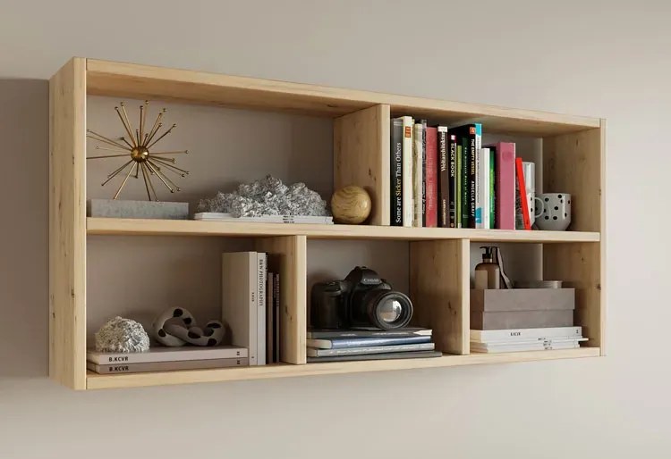 Minimalistyczna półka ścienna na książki artisan S8-T33