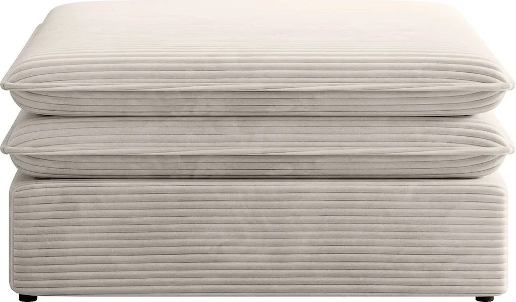 Beżowy kwadratowy puf sztruksowy S7-K01