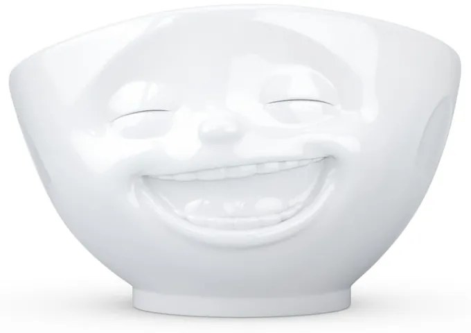 Biała porcelanowa uśmiechnięta miska 58products