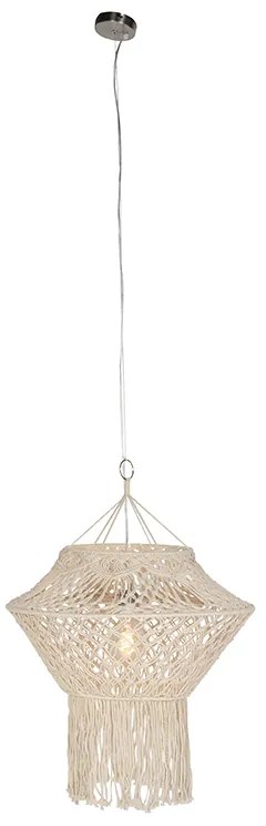 Rustykalna lampa wisząca makramowa 90 cm - String