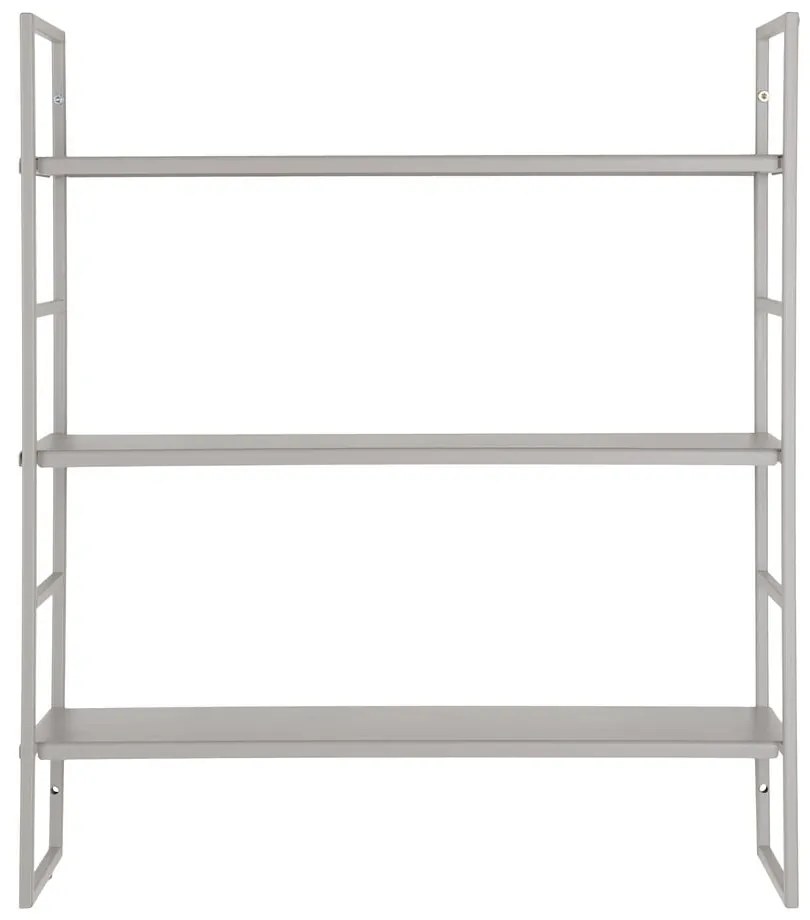 Jasnoszara wielopoziomowa metalowa półka 48 cm Beja – House Nordic