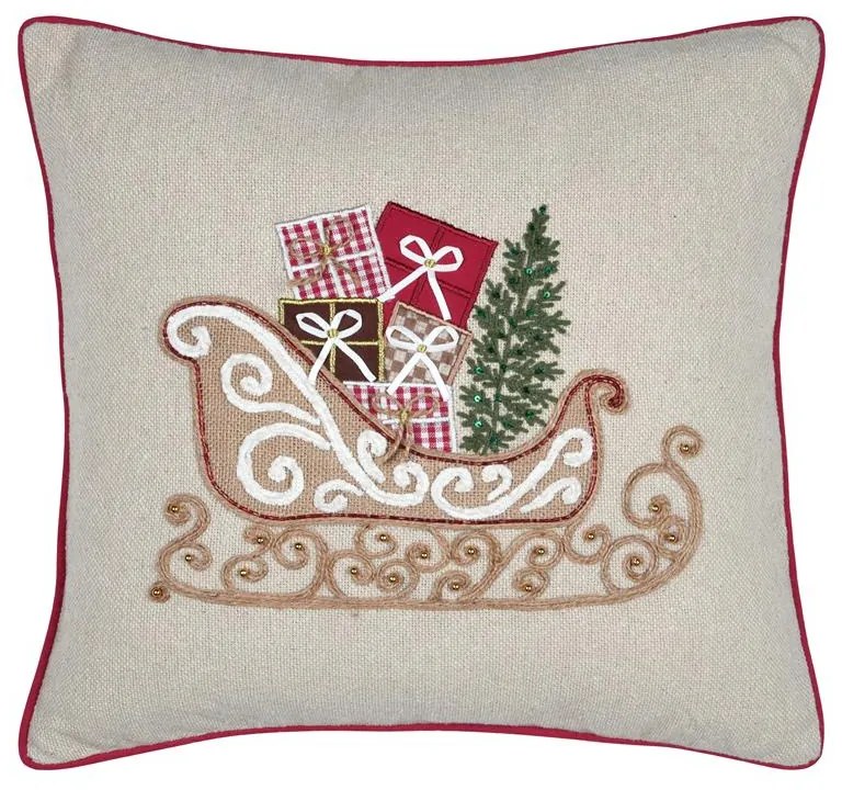 Świąteczna poduszka z nadrukiem, 45 × 45 cm