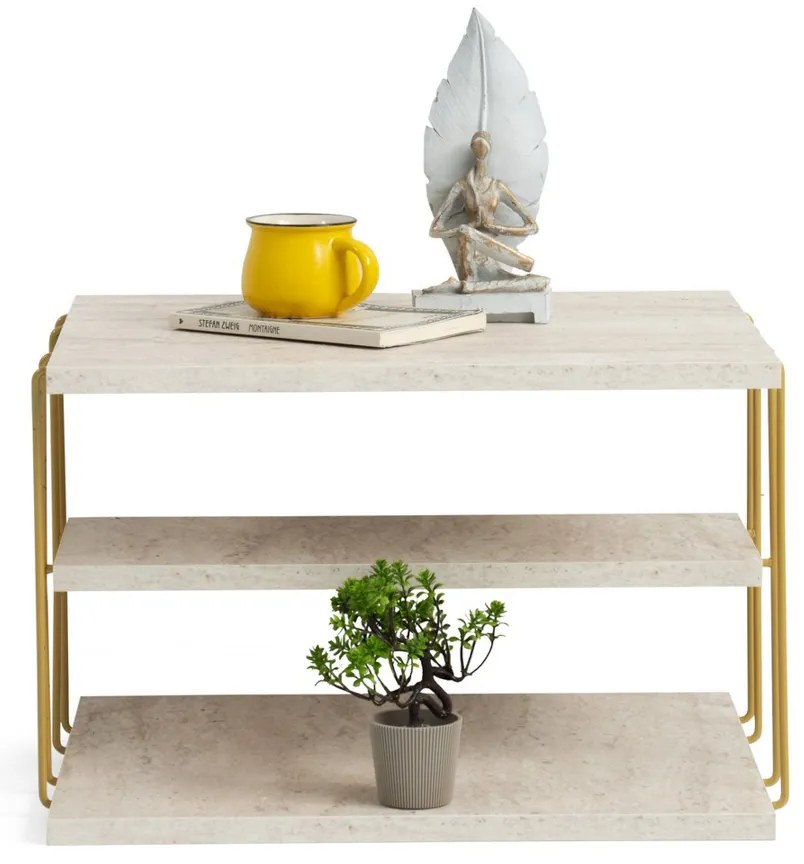 Stolik kawowy Lifon Gold Travertine