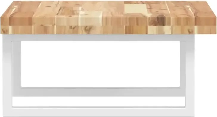 Półka nieobrobione drewno biały uchwyt - Siro