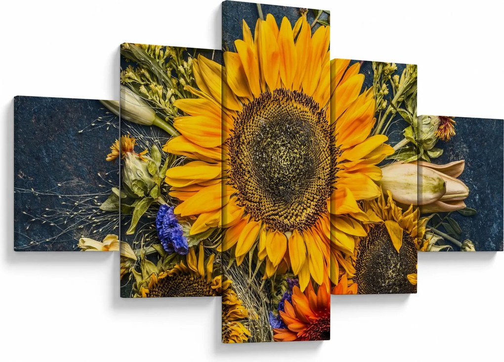 Obraz - Jesienne kwiaty (125x70 cm)