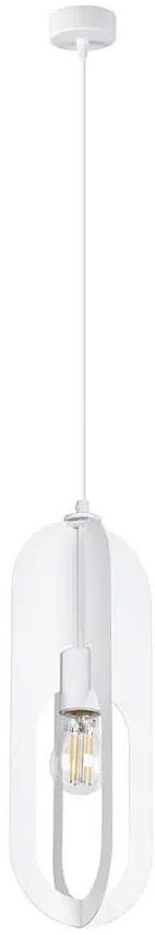 Biała pojedyncza lampa wisząca metalowa loft - A651 F5-N04