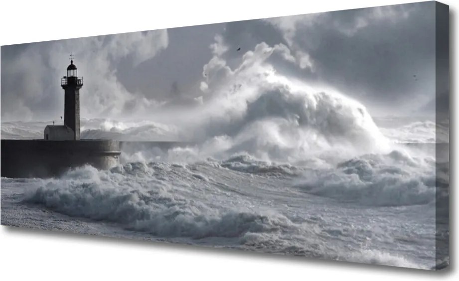 Obraz na płótnie Klasyczna Latarnia Morska