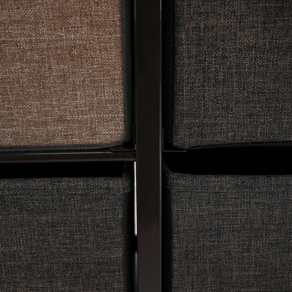 Komoda z szufladami z tkaniny HAZEL TYP 3, brązowy, XL